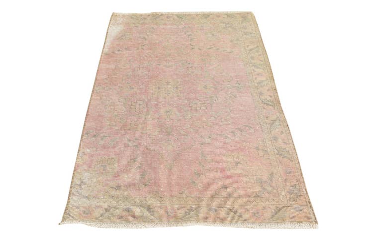 Detail image of 85cm x 140cm anudado a mano Ultra Vintage Alfombra Persa Lana