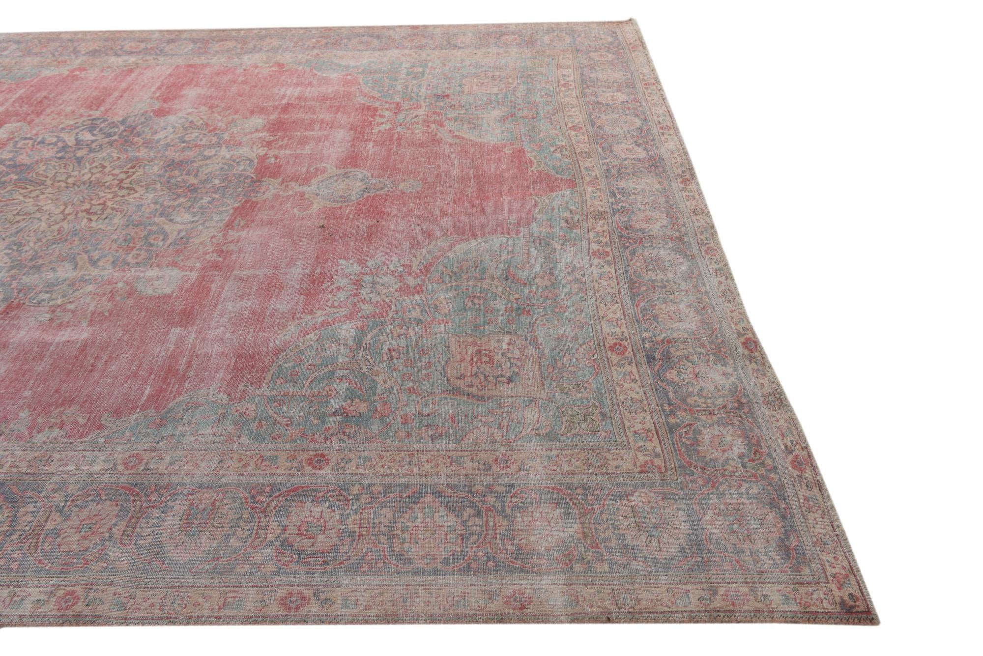 290cm x 395cm anudado a mano Ultra Vintage Alfombra Persa Lana