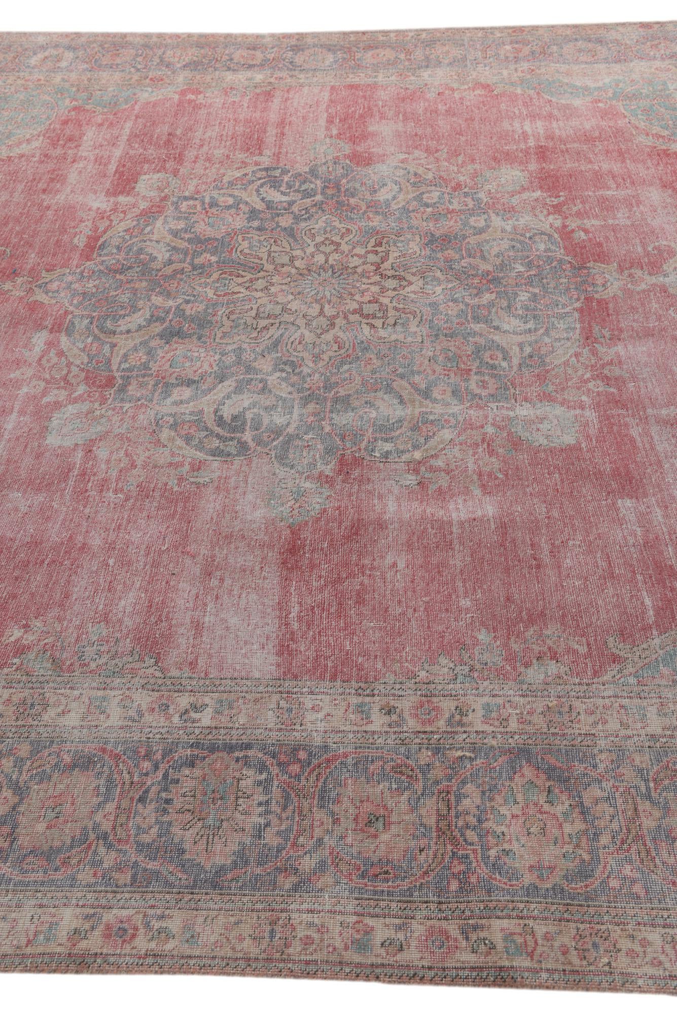 290cm x 395cm anudado a mano Ultra Vintage Alfombra Persa Lana