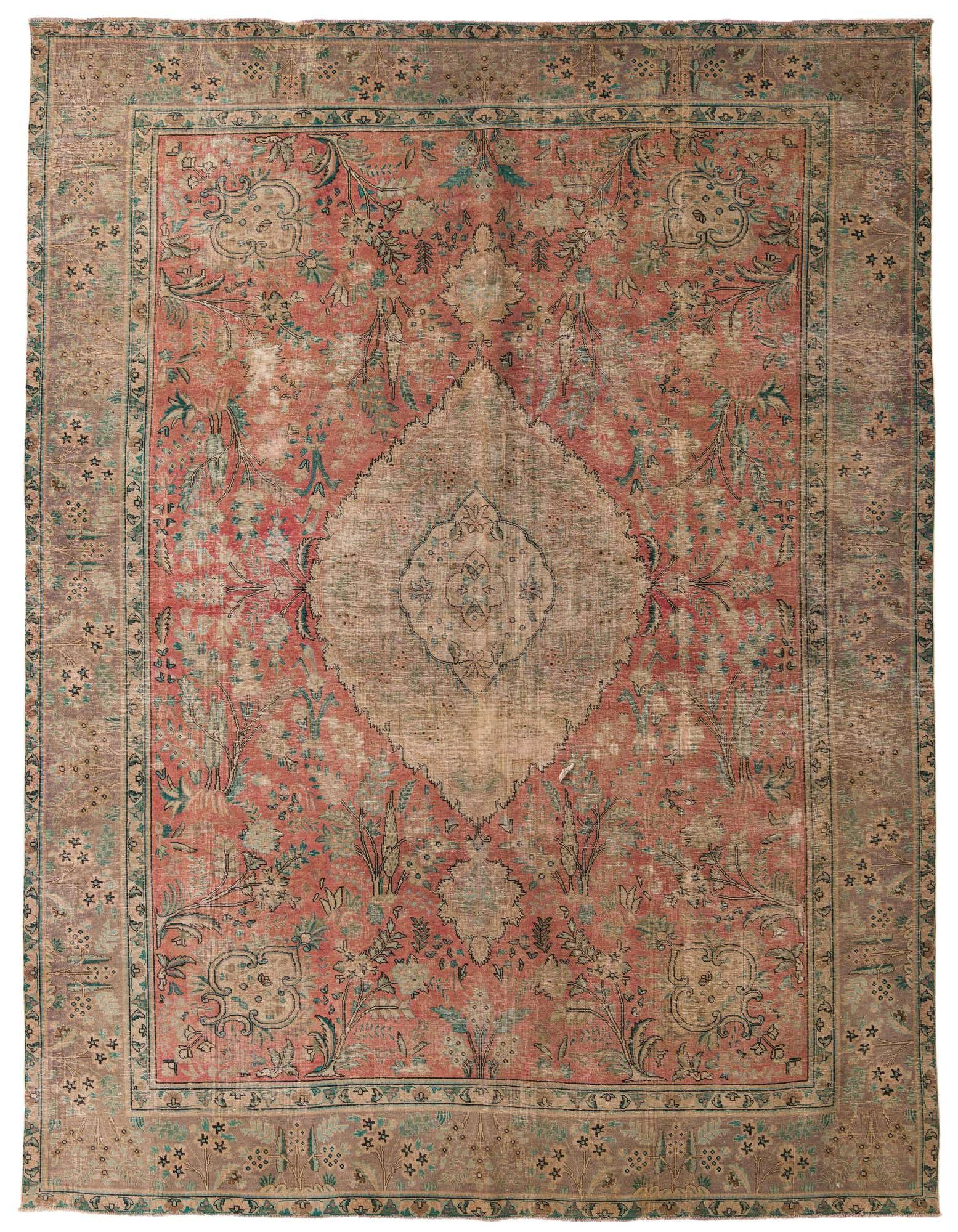 Primary image 10' x 12' 10  Hand Knotted Ultra Vintage Persian Wool Rug