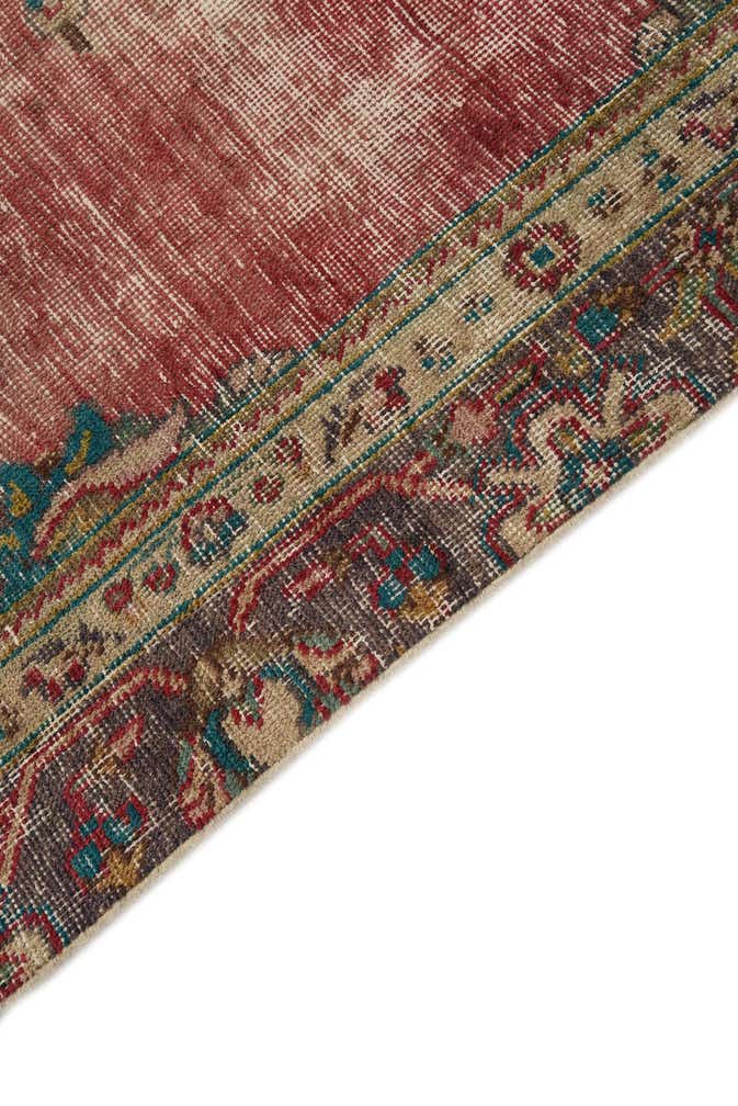 7' x 9' 8 Hand Knotted Ultra Vintage Persian Wool Rug