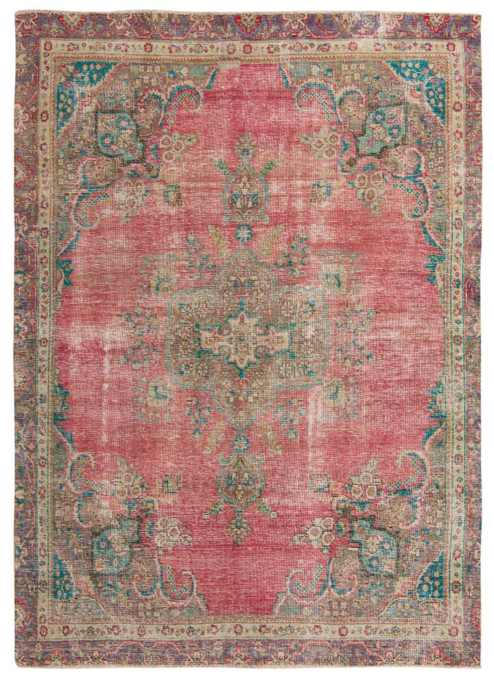 7' x 9' 8 Hand Knotted Ultra Vintage Persian Wool Rug