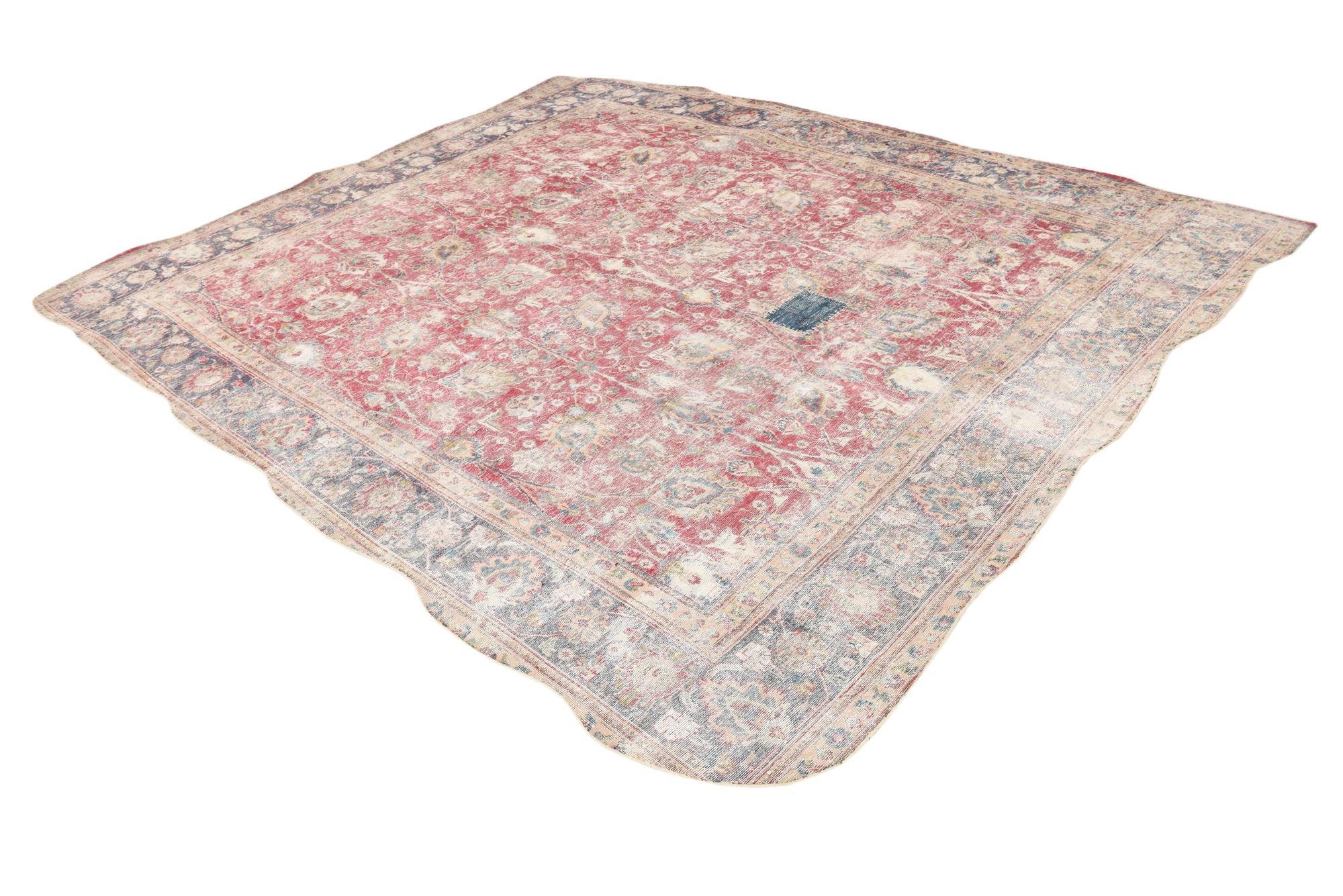 9' 7 x 11' 2 Hand Knotted Ultra Vintage Persian Wool Rug