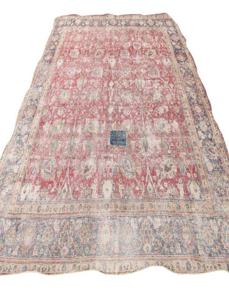 Detail image of 9' 7 x 11' 2  Hand Knotted Ultra Vintage Persian Wool Rug