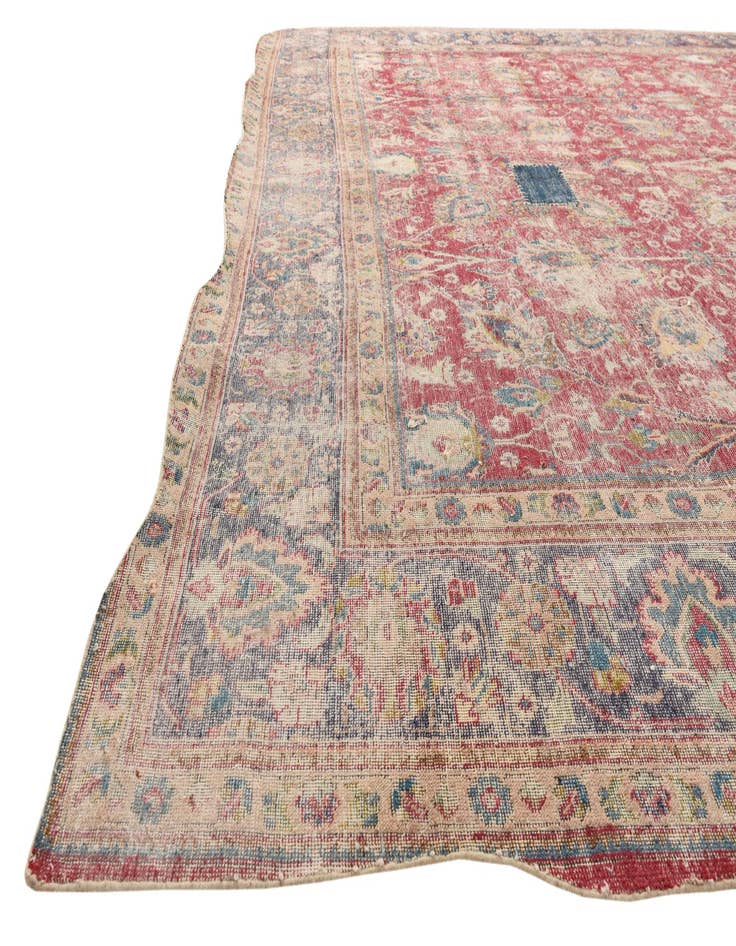 Detail image of 9' 7 x 11' 2  Hand Knotted Ultra Vintage Persian Wool Rug