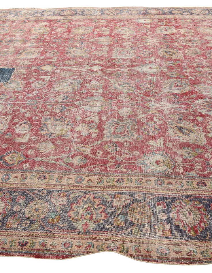 Detail image of 9' 7 x 11' 2  Hand Knotted Ultra Vintage Persian Wool Rug