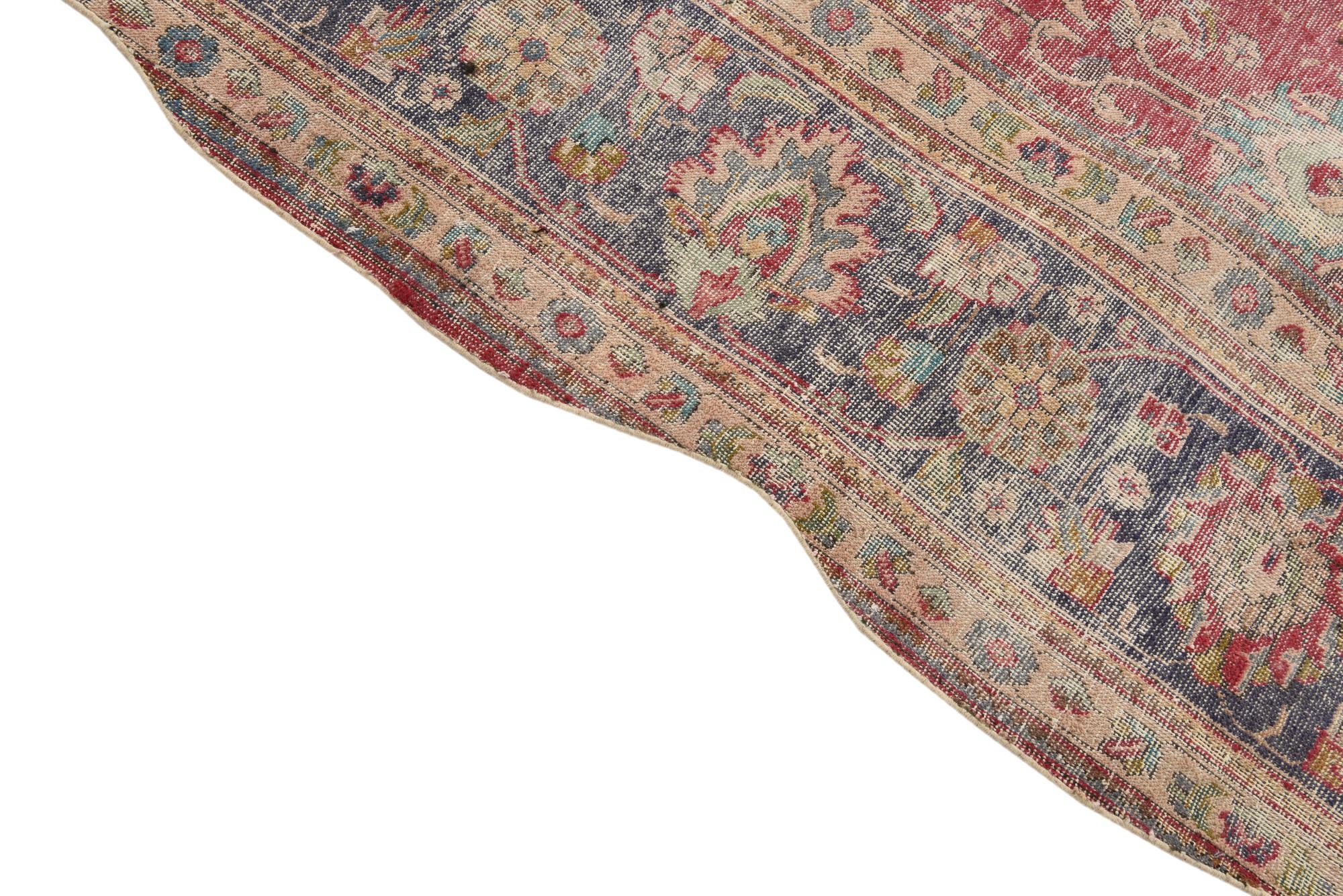 9' 7 x 11' 2 Hand Knotted Ultra Vintage Persian Wool Rug