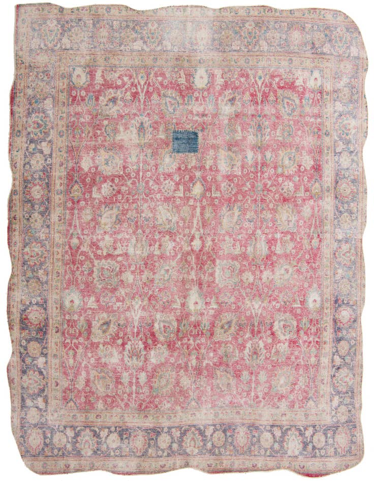Detail image of 9' 7 x 11' 2 Hand Knotted Ultra Vintage Persian Wool Rug