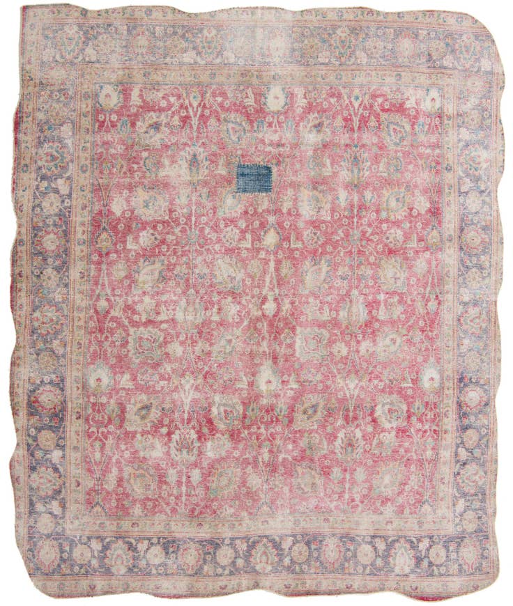 Detail image of 9' 7 x 11' 2 Hand Knotted Ultra Vintage Persian Wool Rug