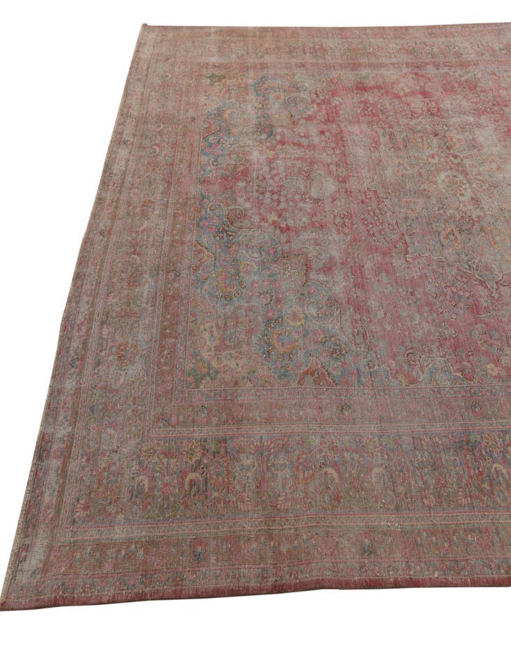 Detail image of 9' 8 x 12' 9  Hand Knotted Ultra Vintage Persian Wool Rug