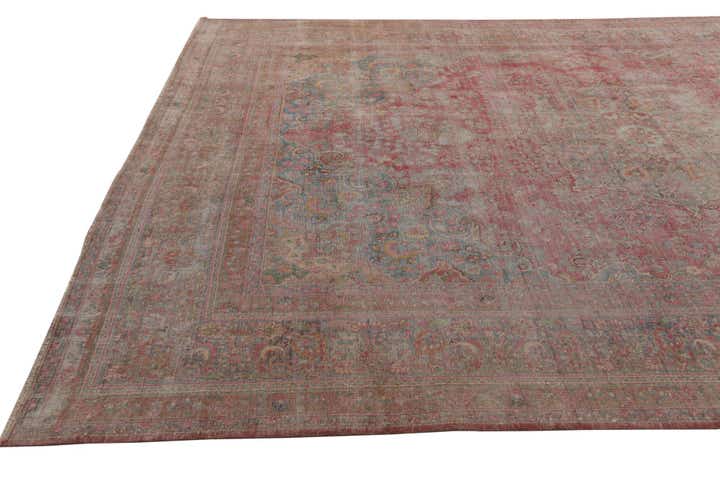 9' 8 x 12' 9 Hand Knotted Ultra Vintage Persian Wool Rug