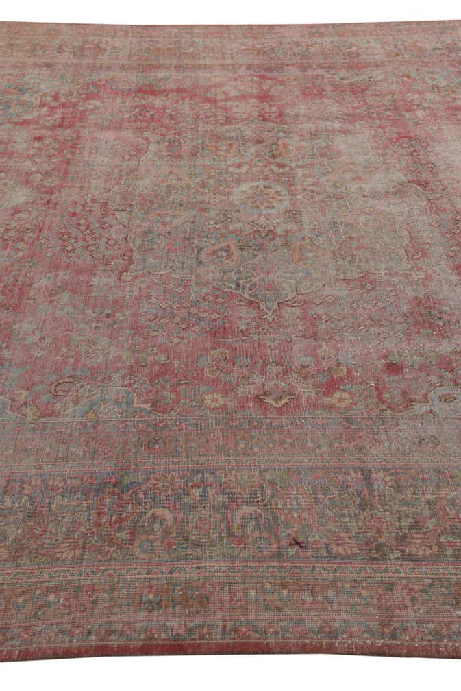 9' 8 x 12' 9 Hand Knotted Ultra Vintage Persian Wool Rug