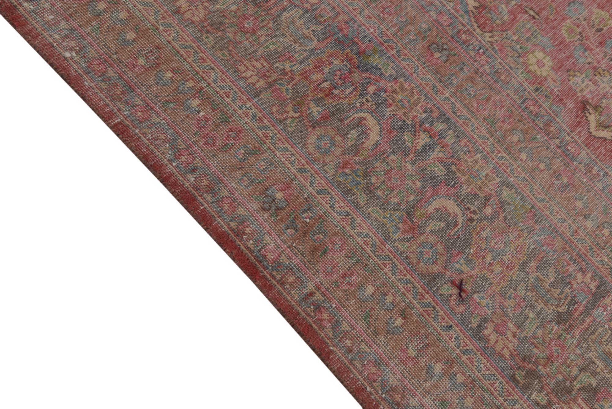 9' 8 x 12' 9 Hand Knotted Ultra Vintage Persian Wool Rug