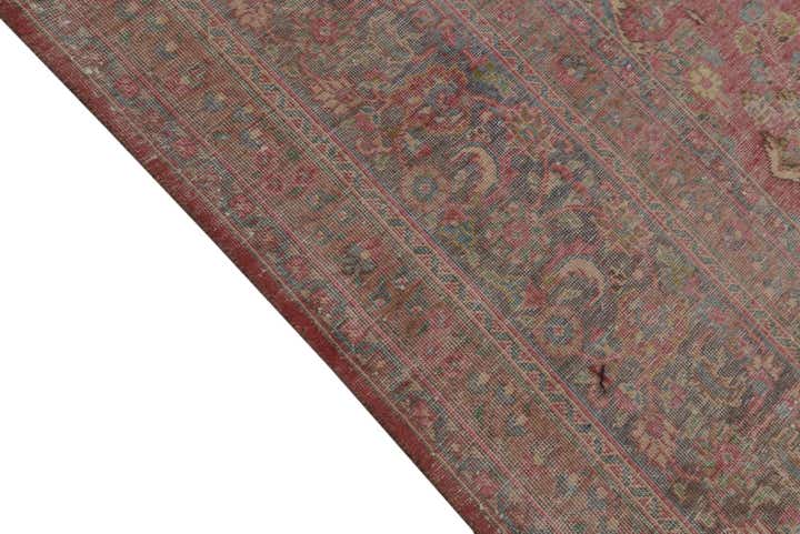 9' 8 x 12' 9 Hand Knotted Ultra Vintage Persian Wool Rug