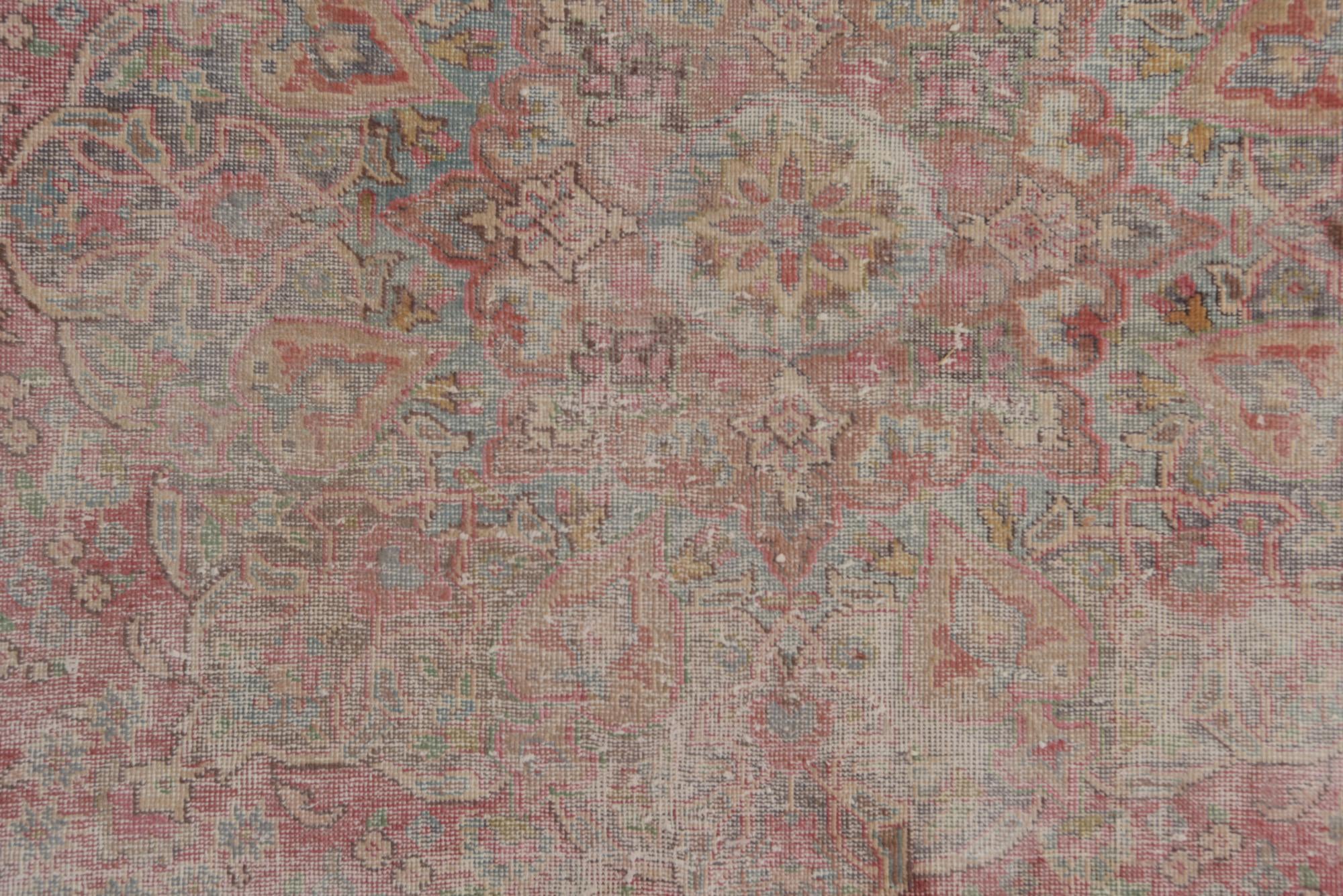 9' 8 x 12' 9 Hand Knotted Ultra Vintage Persian Wool Rug