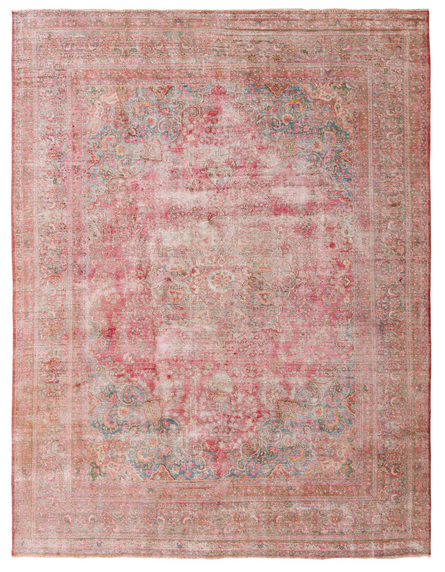 Primary image 9' 8 x 12' 9  Hand Knotted Ultra Vintage Persian Wool Rug