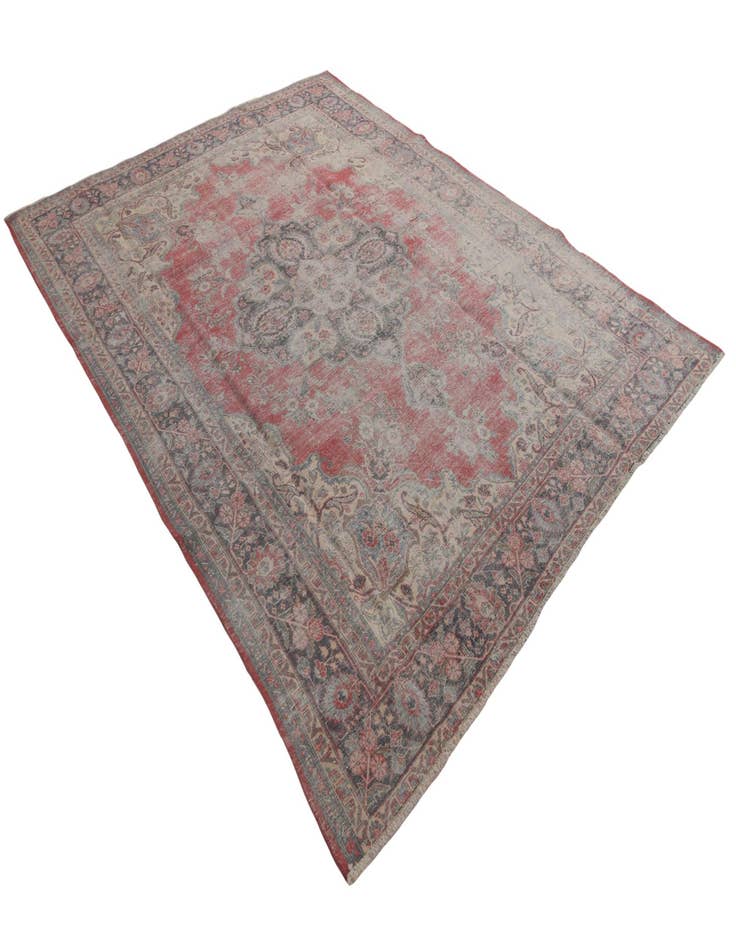 Detail image of 8' x 11'  Hand Knotted Ultra Vintage Persian Wool Rug