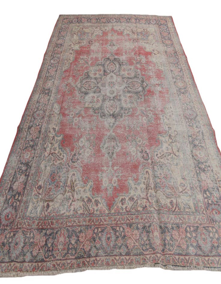 Detail image of 8' x 11'  Hand Knotted Ultra Vintage Persian Wool Rug