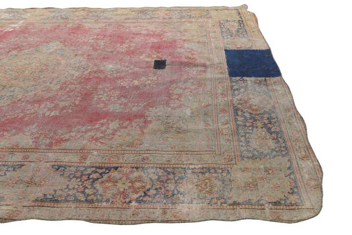 9' 4 x 13' Hand Knotted Ultra Vintage Persian Wool Rug