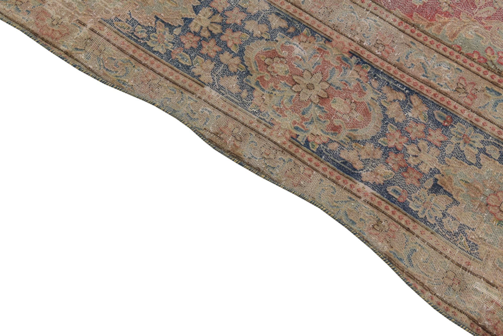 9' 4 x 13' Hand Knotted Ultra Vintage Persian Wool Rug