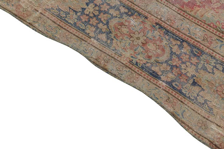 Detail image of 9' 4 x 13' Hand Knotted Ultra Vintage Persian Wool Rug