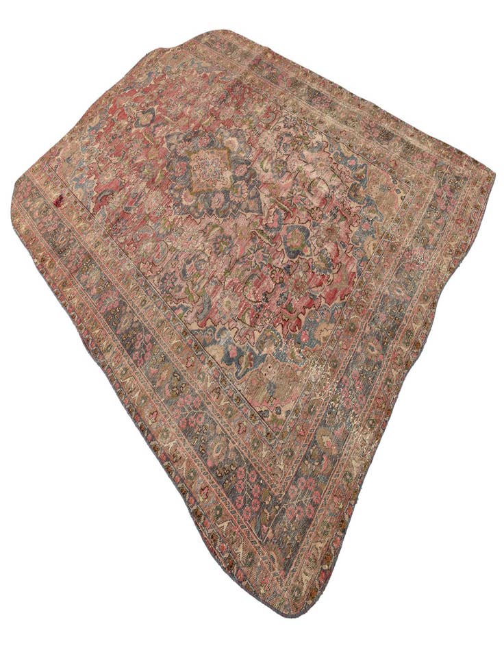 Detail image of 6' 4 x 8' 7  Hand Knotted Ultra Vintage Persian Wool Rug