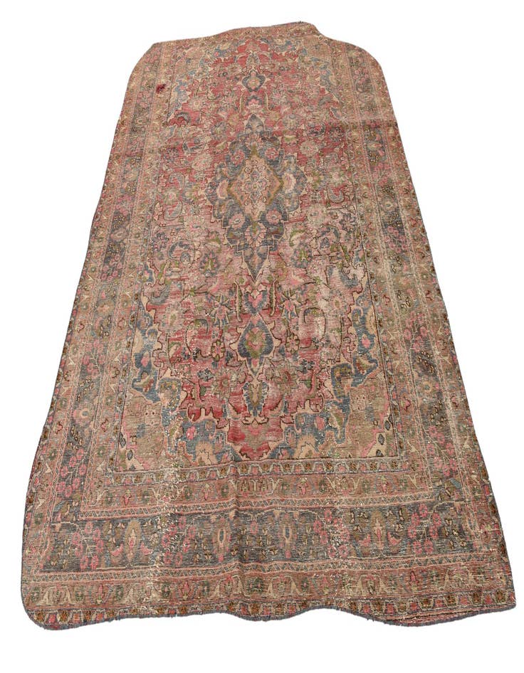 Detail image of 6' 4 x 8' 7  Hand Knotted Ultra Vintage Persian Wool Rug