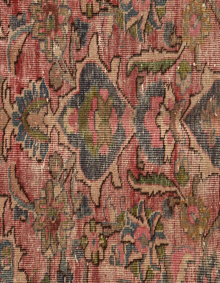 Detail image of 6' 4 x 8' 7  Hand Knotted Ultra Vintage Persian Wool Rug