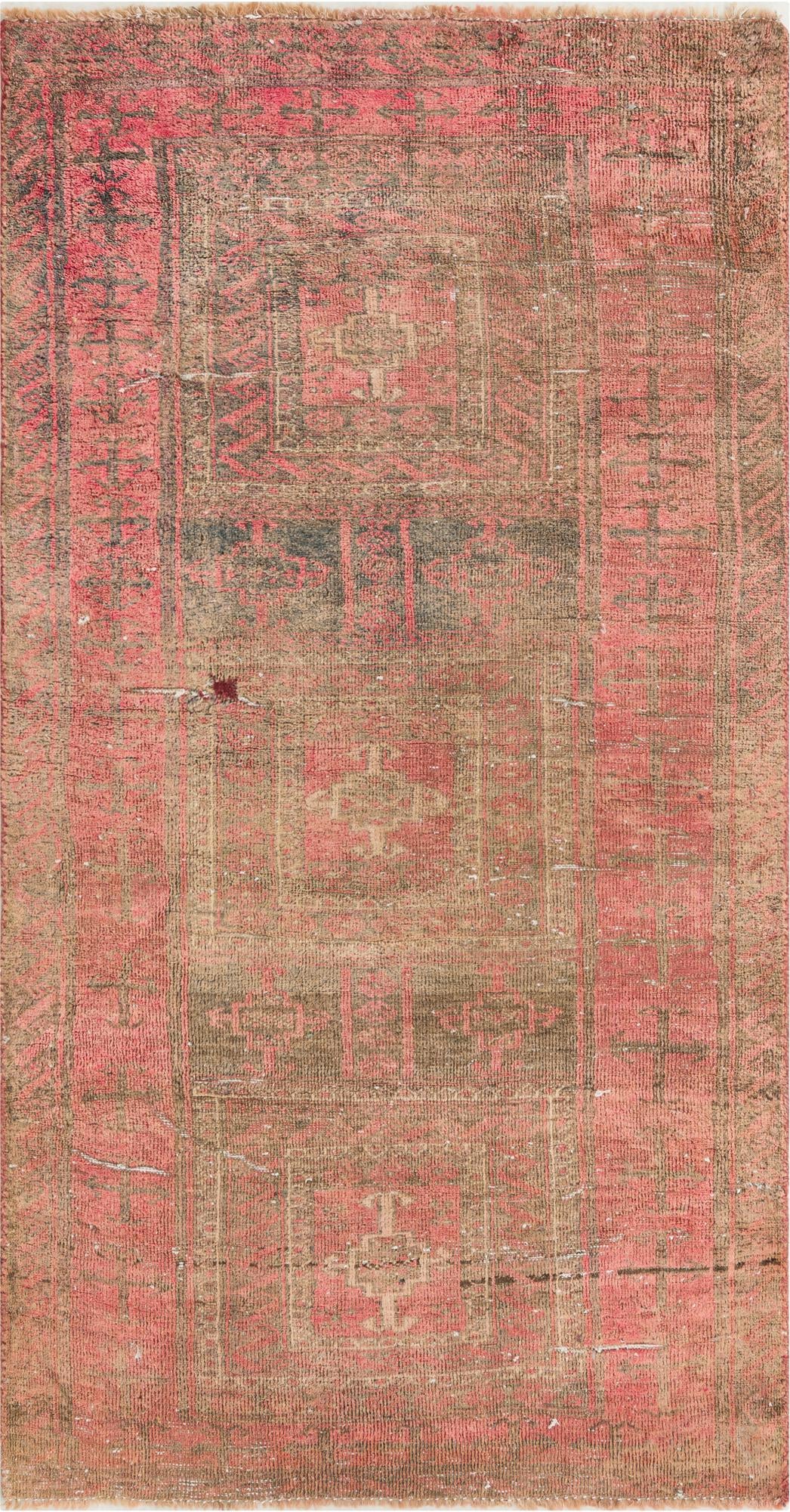 2' 8 x 5' 7 Hand Knotted Ultra Vintage Persian Wool Rug
