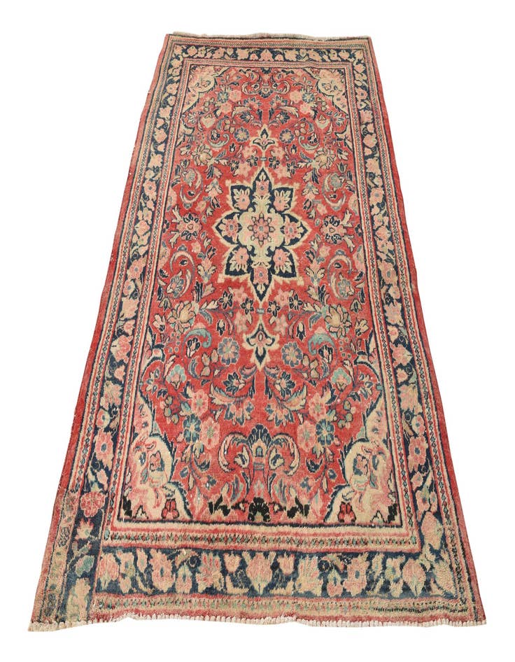 Detail image of 4' 4 x 6' 4 Hand Knotted Ultra Vintage Persian Wool Rug