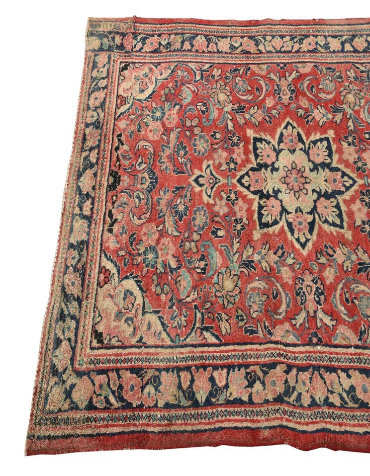 Detail image of 4' 4 x 6' 4 Hand Knotted Ultra Vintage Persian Wool Rug