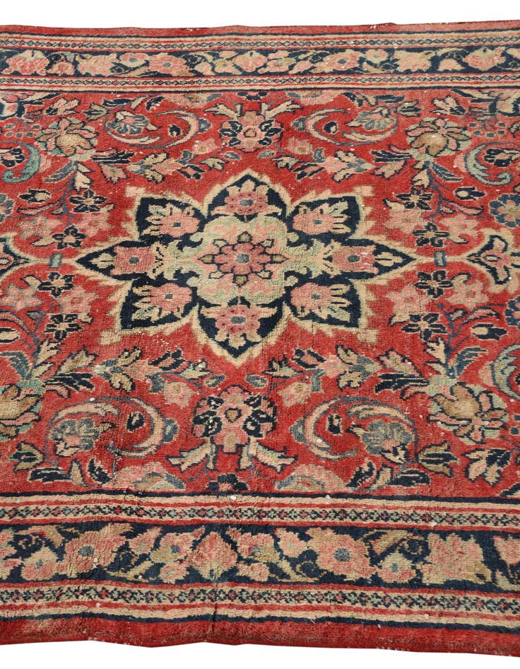 Detail image of 4' 4 x 6' 4 Hand Knotted Ultra Vintage Persian Wool Rug