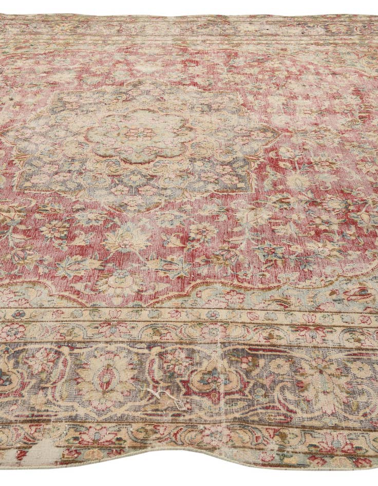 Detail image of 9' 8 x 12' 9  Hand Knotted Ultra Vintage Persian Wool Rug