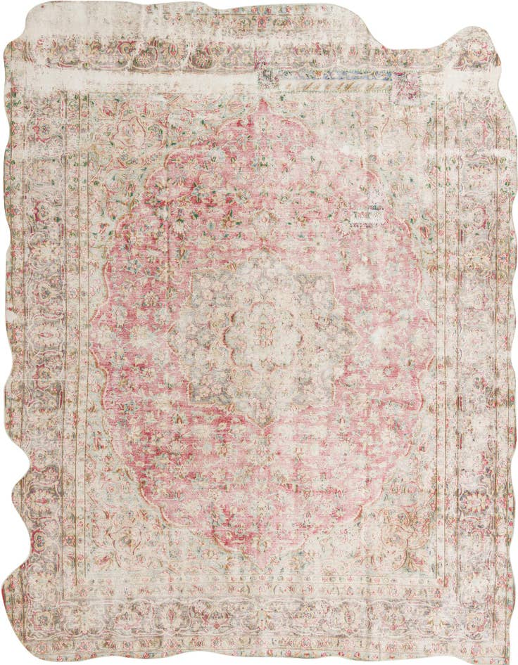 Detail image of 9' 8 x 12' 9 Hand Knotted Ultra Vintage Persian Wool Rug