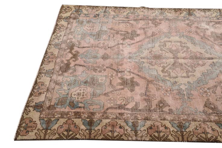 Detail image of 4' 6 x 6' 5 Hand Knotted Ultra Vintage Persian Wool Rug