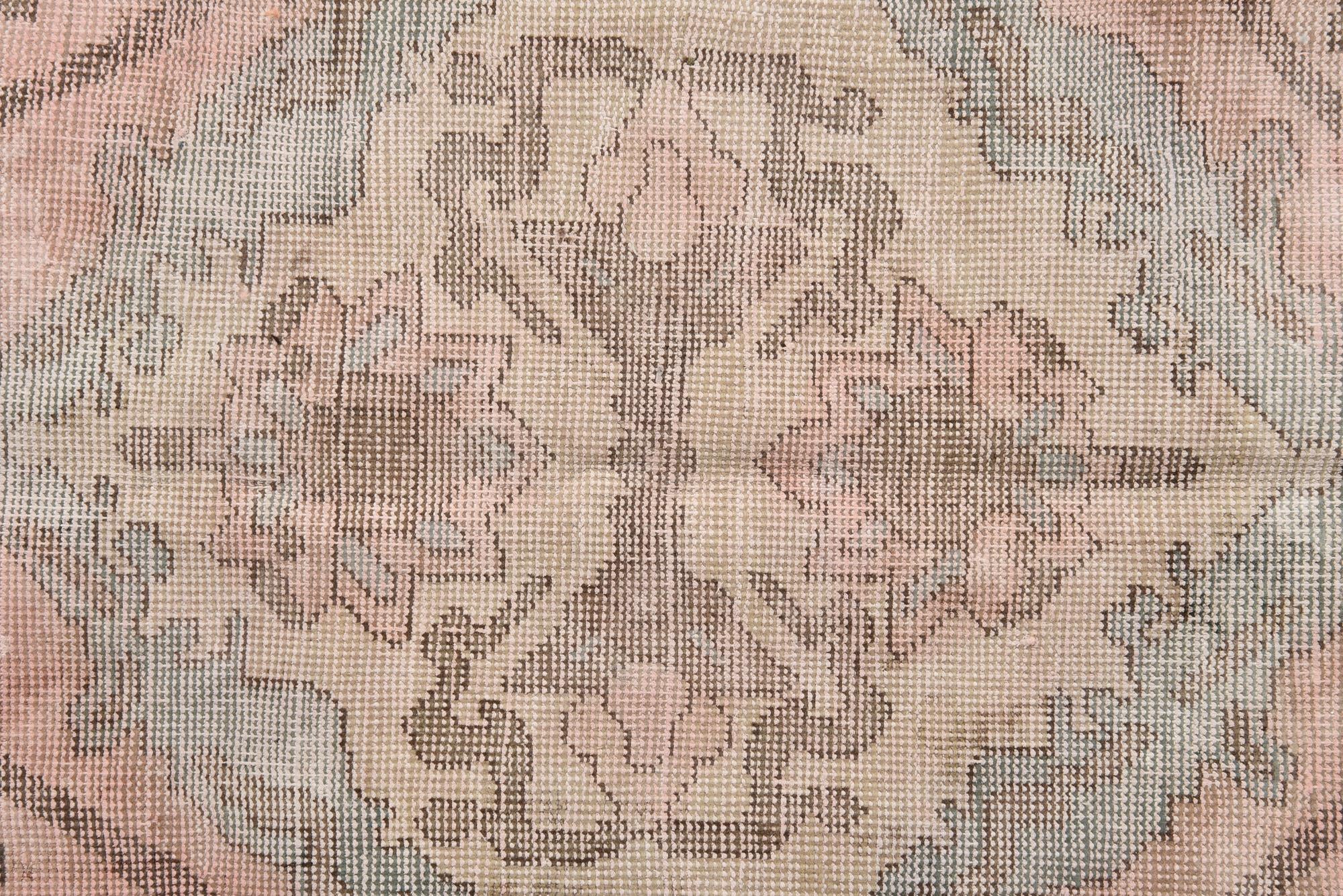 4' 6 x 6' 5 Hand Knotted Ultra Vintage Persian Wool Rug