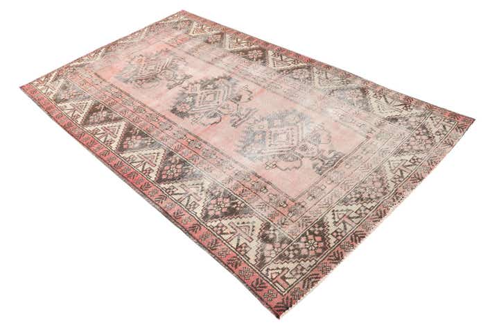 4' x 6' 8 Hand Knotted Ultra Vintage Persian Wool Rug