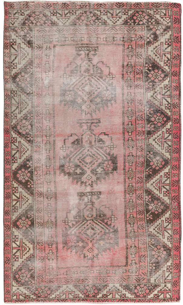 4' x 6' 8 Hand Knotted Ultra Vintage Persian Wool Rug