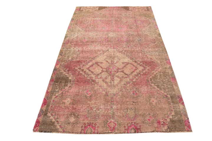 4' x 7' 4 Hand Knotted Ultra Vintage Persian Wool Rug