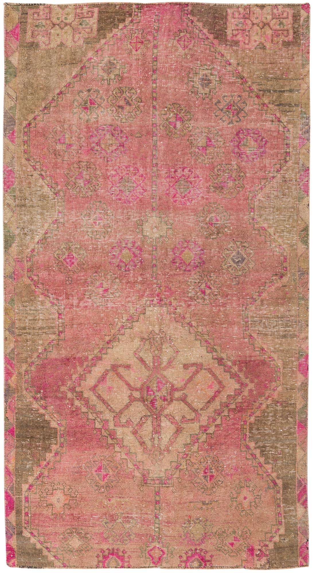 4' x 7' 4 Hand Knotted Ultra Vintage Persian Wool Rug