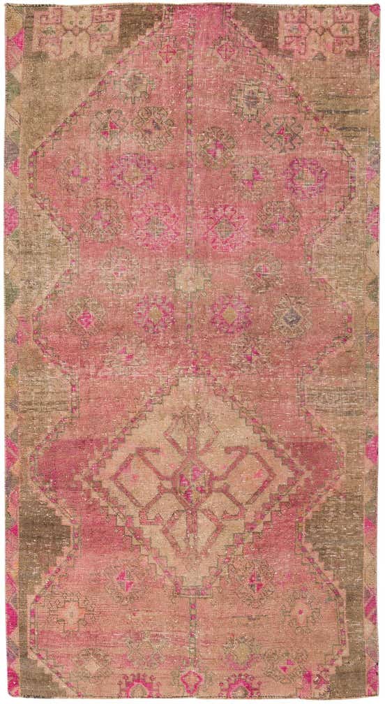 4' x 7' 4 Hand Knotted Ultra Vintage Persian Wool Rug