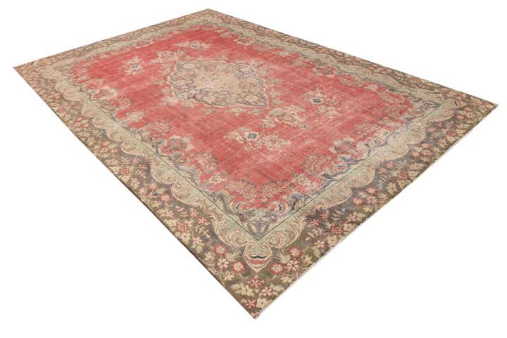 8' 2 x 12' 5 Hand Knotted Ultra Vintage Persian Wool Rug