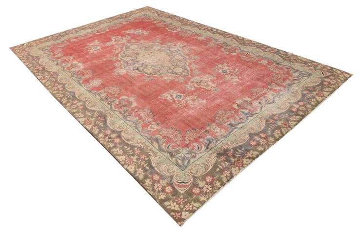 Detail image of 8' 2 x 12' 5 Hand Knotted Ultra Vintage Persian Wool Rug