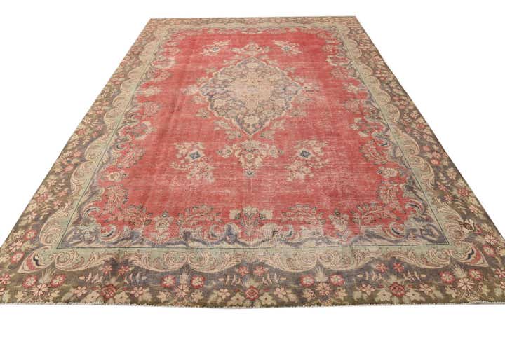 8' 2 x 12' 5 Hand Knotted Ultra Vintage Persian Wool Rug