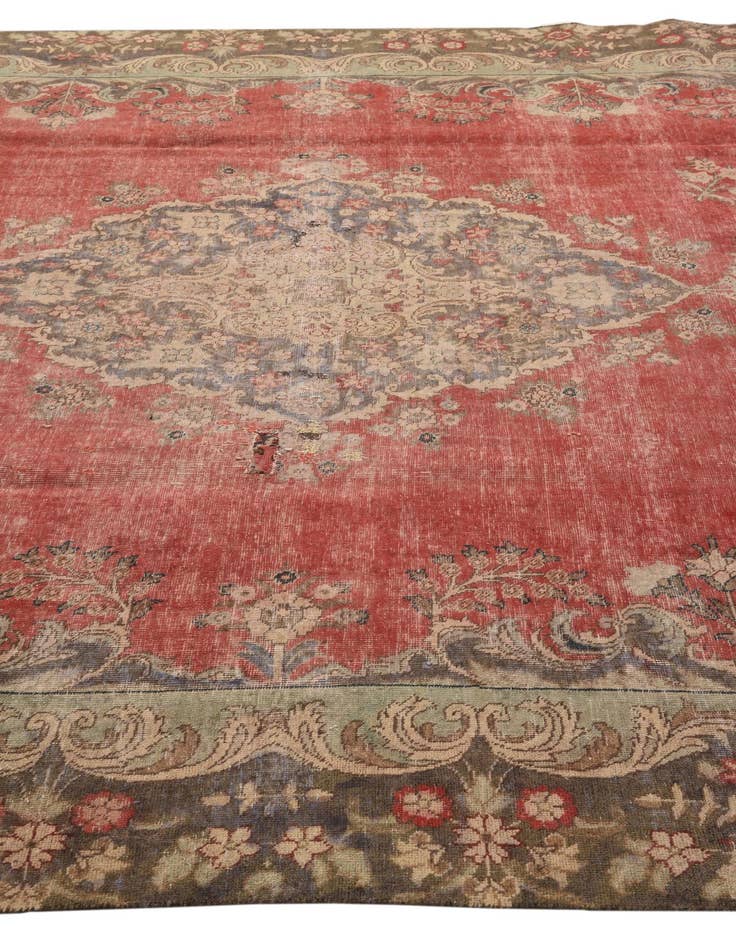 Detail image of 8' 2 x 12' 5  Hand Knotted Ultra Vintage Persian Wool Rug