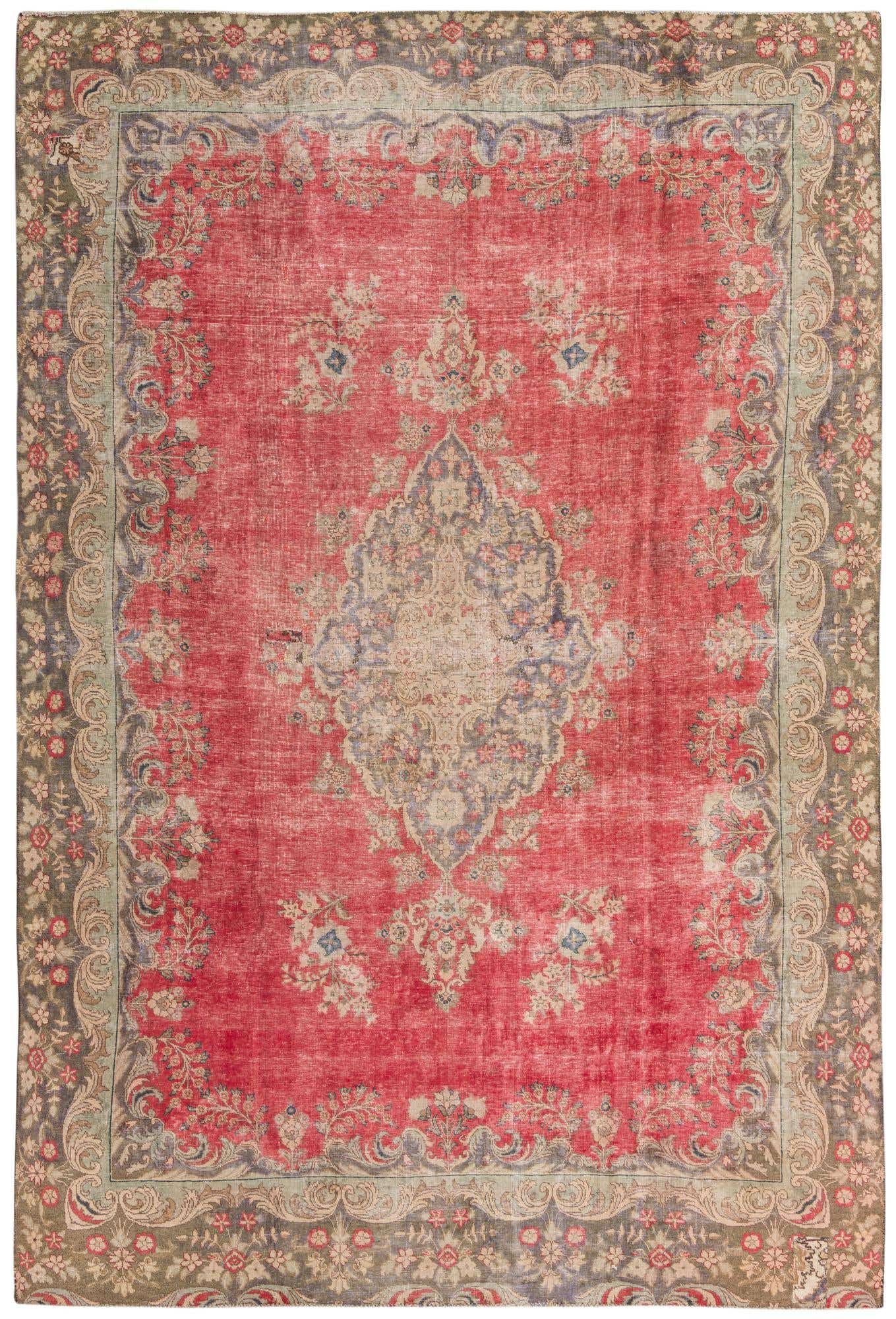 8' 2 x 12' 5 Hand Knotted Ultra Vintage Persian Wool Rug