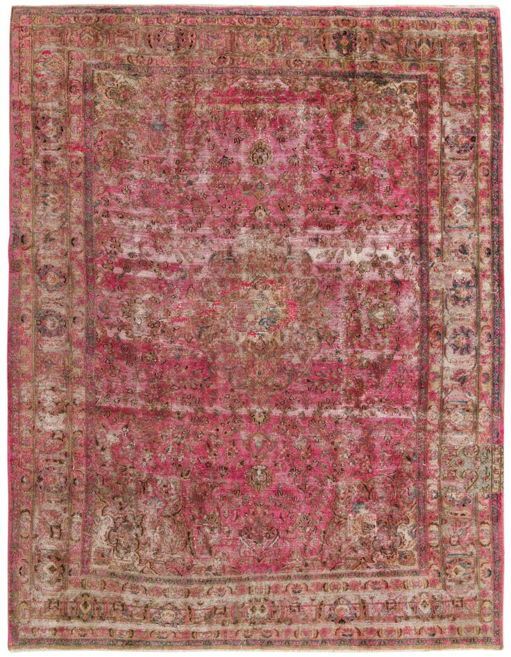 Detail image of 8' x 11' 5 Hand Knotted Ultra Vintage Persian Wool Rug