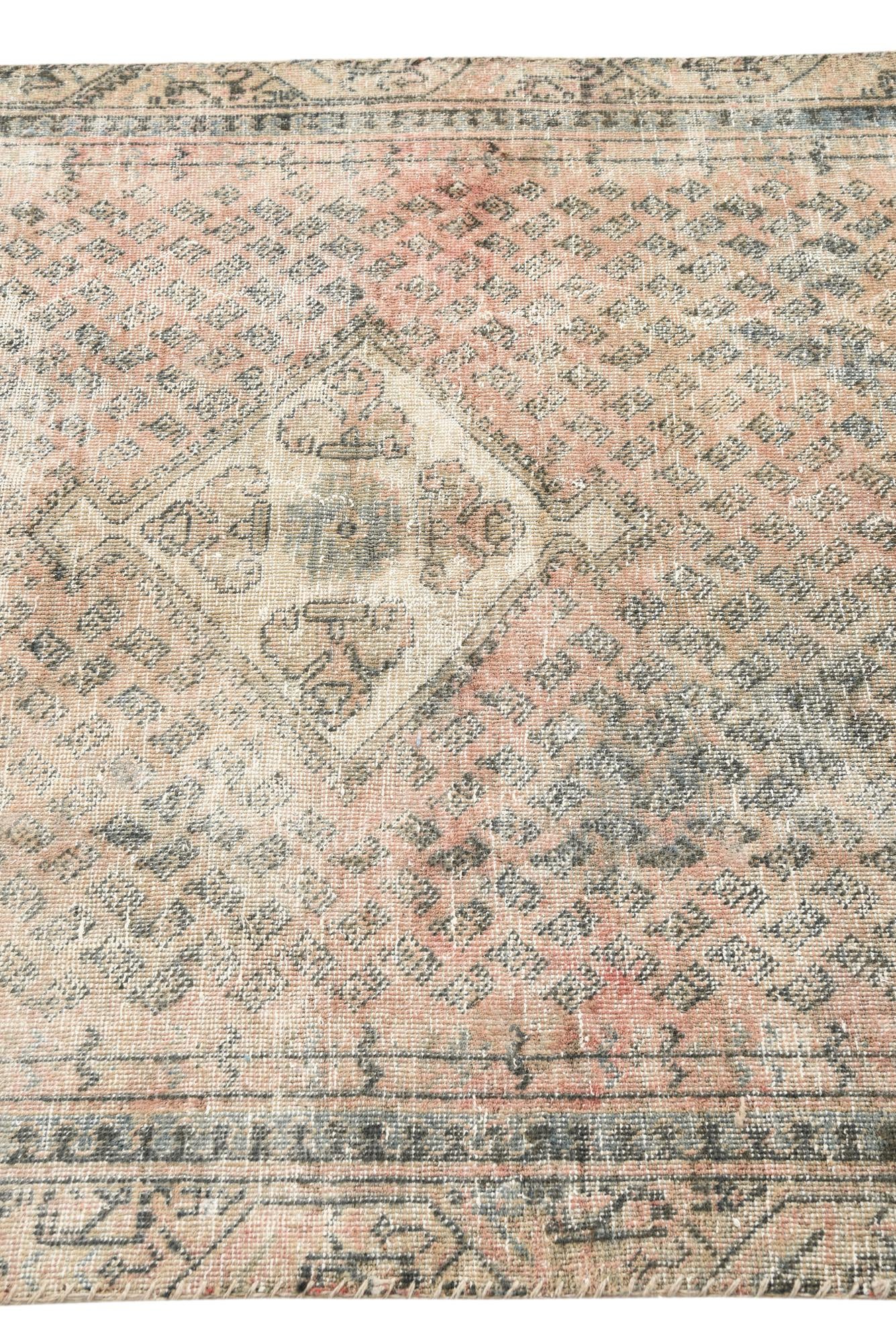 3' 10 x 6' 5 Hand Knotted Ultra Vintage Persian Wool Rug
