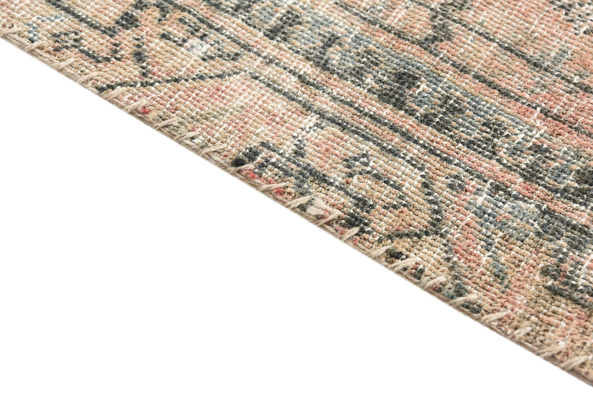 3' 10 x 6' 5 Hand Knotted Ultra Vintage Persian Wool Rug