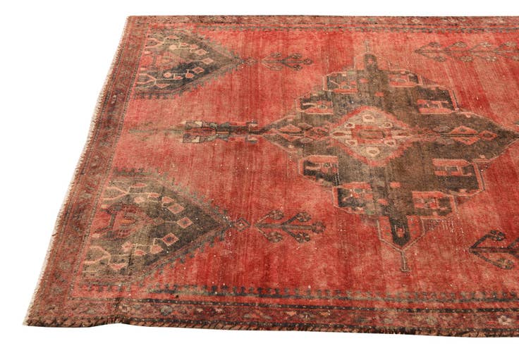 Detail image of 4' 7 x 8' 7 Hand Knotted Ultra Vintage Persian Wool Rug